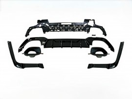 Обвес заднего бампера BMW 3 G20 M340 дизайн M-Performance с насадками и элеронами
