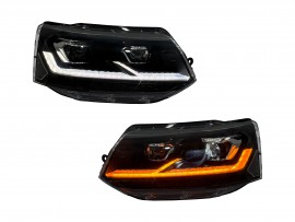 Led фари Volkswagen Transporter T5 рестайл 2010-2015 2шт комплектні з блоками