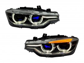 Full Led фари BMW 3 F30 на 2 лінзи ксенон у led комплект 2шт 12-18