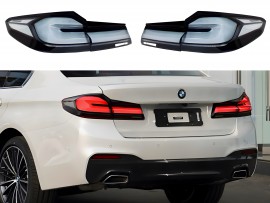 Задние Led фонари BMW 5 G30 2016-2020 Smoke дизайн комплект 2шт
