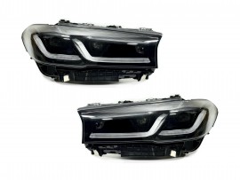Передні LED фари BMW 5 G30 LCi 2020-2023 Shadow Line Adaptive 2шт з блоками