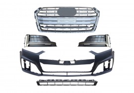Передний бампер S-Line Audi A5 B9 дорестайл 2016-2019 в сборе