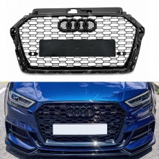 RS3 решетка радиатора Audi A3 8V рестайл 2017-2020 BLACK