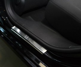 Накладки на пороги Пежо 408 (защитные накладки Peugeot 408)