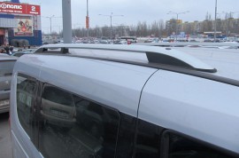 Рейлинги на Фиат Добло 2 Crown алюминий (рейлинги Fiat Doblo 2)