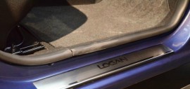 Накладки на пороги Renault Logan 2 (захисні накладки Renault Logan 2)
