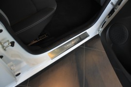Накладки на пороги Renault Sandero 2 (захисні накладки Renault Sandero 2)
