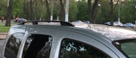Рейлинги Рено Кангу 2 Crown алюминий (рейлинги на крышу Renault Kangoo 2)