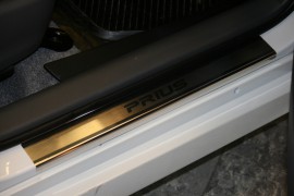 Накладки на пороги Тойота Приус (защитные накладки Toyota Prius)