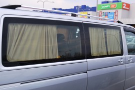 Рейлинги на Volkswagen Transporter T5 концевик метал (продольные рейлинги Фольксваген Транспортер Т5)
