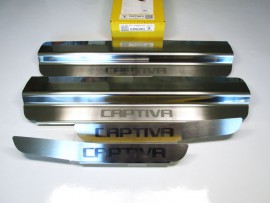 Накладки на пороги Шевроле Каптива 1 (защитные накладки Chevrolet Captiva 1)