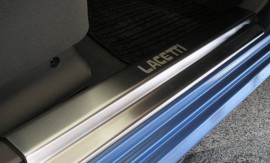 Накладки на пороги Шевроле Лачетті хетчбек (захисні накладки Chevrolet Lacetti hb)