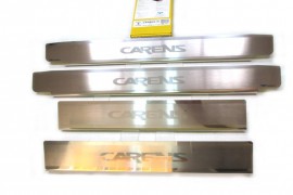 Накладки на пороги Кіа Каренс 4 (захисні накладки Kia Carens 4)