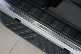 Nataniko Накладки на пороги Ниссан Навара 3 (защитные накладки Nissan Navara 3)