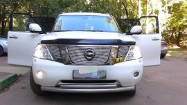 Мухобойка капота Ниссан Патрол Y62 (дефлектор на капот Nissan Patrol Y62)