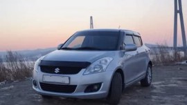 Дефлектор капота Сузуки Свифт 5 (мухобойка Suzuki Swift 5)