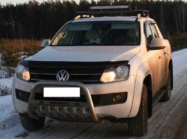 SIM Дефлектор капота Фольксваген Амарок (мухобойка Volkswagen Amarok)