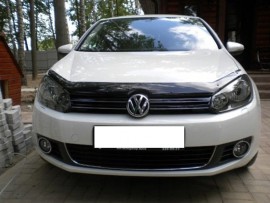 Дефлектор капота Фольксваген Гольф 6 (мухобойка Volkswagen Golf 6)