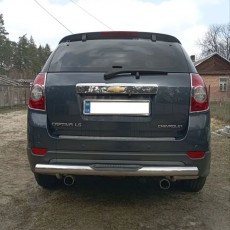 Одинарні кути заднього бампера Chevrolet Captiva (захисні куточки бампера Chevrolet Captiva)