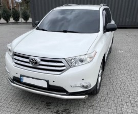 Силовая защита бампера Toyota Highlander 2 2008-2013 одинарная
