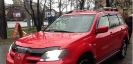 Ветровики Митсубиси Аутлендер 1 (дефлекторы окон Mitsubishi Outlander 1)
