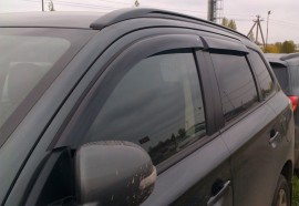 Ветровики Митсубиси Аутлендер 3 (дефлекторы окон Mitsubishi Outlander 3)
