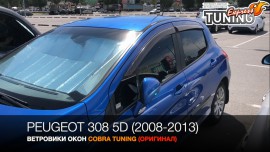 Ветровики Пежо 308 (дефлекторы окон Peugeot 308)