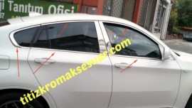 Хромовані молдинги скла БМВ Х6 Е71 (хром нижні молдинги скла BMW X6 E71)