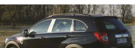 Хромовані молдинги дверних стійок Chevrolet Captiva (хром молдинги на стійки Chevrolet Captiva)