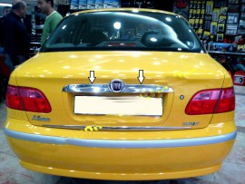 Накладка хромована на багажник Фіат Албеа (хром накладка над номером Fiat Albea)