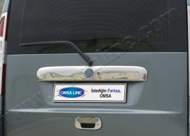 Хромированная накладка на багажник Фиат Добло 1 (хром накладка над номером Fiat Doblo 1)