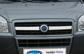 Хром накладки на решітку радіатора Фіат Добло 1 (хромовані накладки на решітку радіатора Fiat Doblo 1)