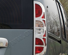 Хромована окантовка на стопи Фіат Добло 1 (хром накладки на стопи Fiat Doblo 1)