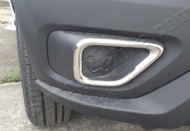 Хромированная окантовка противотуманных фар Fiat Doblo 2 (хром накладки на противотуманные фары Фиат Добло 2)