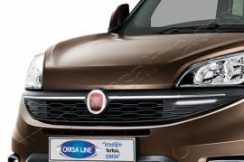 Хром накладки на решітку радіатора Fiat Doblo 2 (хромовані накладки на решітку радіатора Фіат Добло 2)
