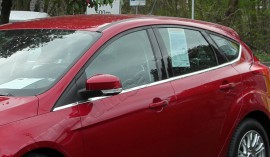 Хромированные молдинги стекол Форд Фокус 3 (хром нижние молдинги стекол Ford Focus 3)
