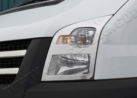 Хром накладки на фари Форд Транзит 6 (хромована окантовка фар Ford Transit 6)