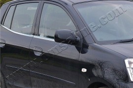 Хромовані молдинги скла Кіа Піканто 1 (хром нижні молдинги скла Kia Picanto 1)