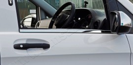 Хромовані молдинги скла Мерседес Віто W447 (хром нижні молдинги скла Mercedes Vito W447)