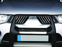 Хром накладки на решітку радіатора Mitsubishi L200 4 (хромовані накладки на решітку радіатора Mitsubishi L200 4)