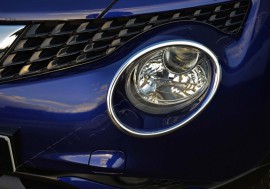 Хром накладки на фары Ниссан Жук (хромированная окантовка фар Nissan Juke)