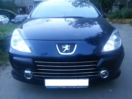 Хром накладки на решетку радиатора Peugeot 307 (хромированные накладки на решетку радиатора Пежо 307)