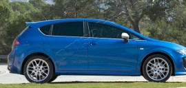 Хромовані молдинги скла Сеат Леон 2 (хром нижні молдинги скла Seat Leon 2)
