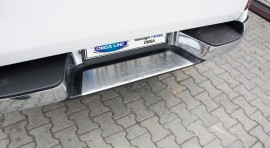 Матовая накладка на задний бампер Фольксваген Амарок (матированная накладка заднего бампера Volkswagen Amarok)