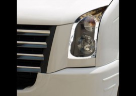 Хром накладки на фары Фольксваген Крафтер 1 (хромированная окантовка фар Volkswagen Crafter 1)
