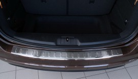 Матовая накладка на задний бампер Фольксваген Шаран 2 (матированная накладка заднего бампера Volkswagen Sharan 2)