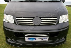 Хром накладки на решітку радіатора Volkswagen Transporter T5 (хромовані накладки на решітку Volkswagen Transporter T5)