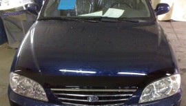SIM Мухобійка капота Кіа Спектра 2 (дефлектор на капот Kia Spectra 2)