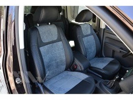 MW Brothers Чехлы в салон Фольксваген Кадди 3 пассажир серия Leather
