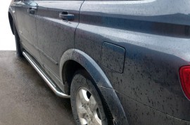 Пороги труба с листом SsangYong Actyon